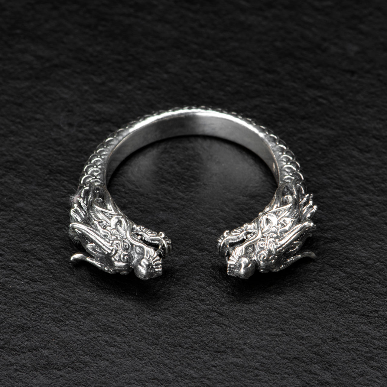 Two Dragon Rings Silver Dragon Ring | Handmade from AHW Studio