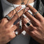 silver dragon ring on a finger
