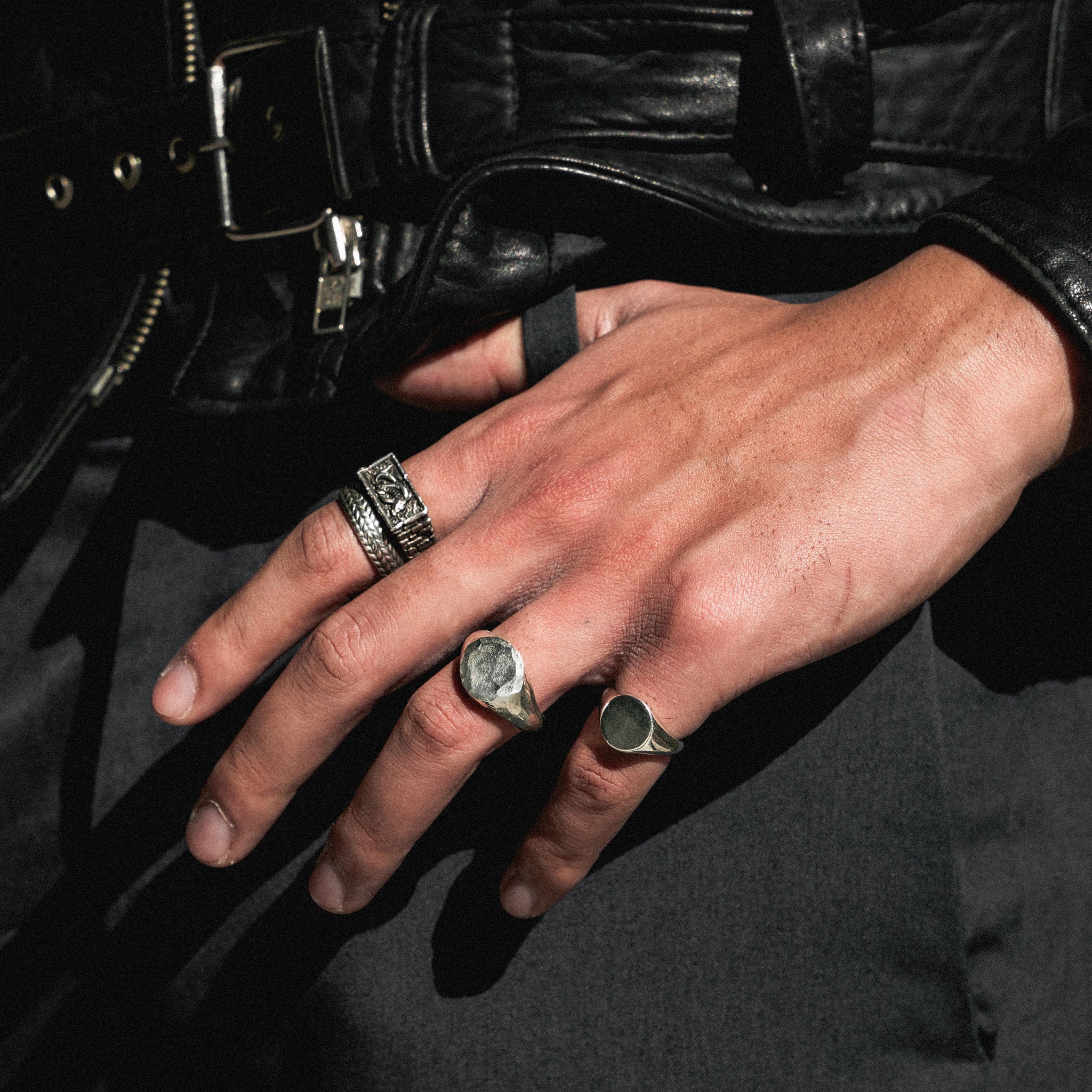 Sterling Silver Ring On Hand